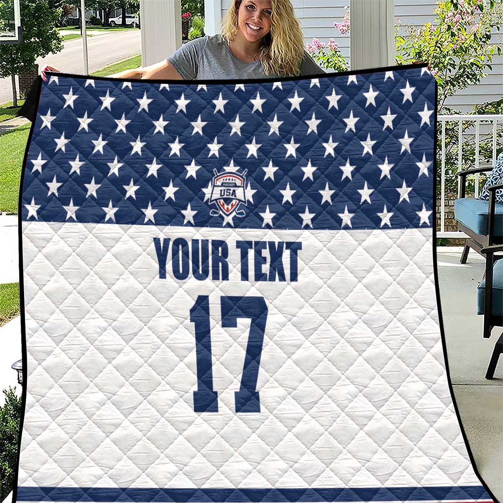Custom USA Ice Hockey Quilt Sporty Style Go Champions