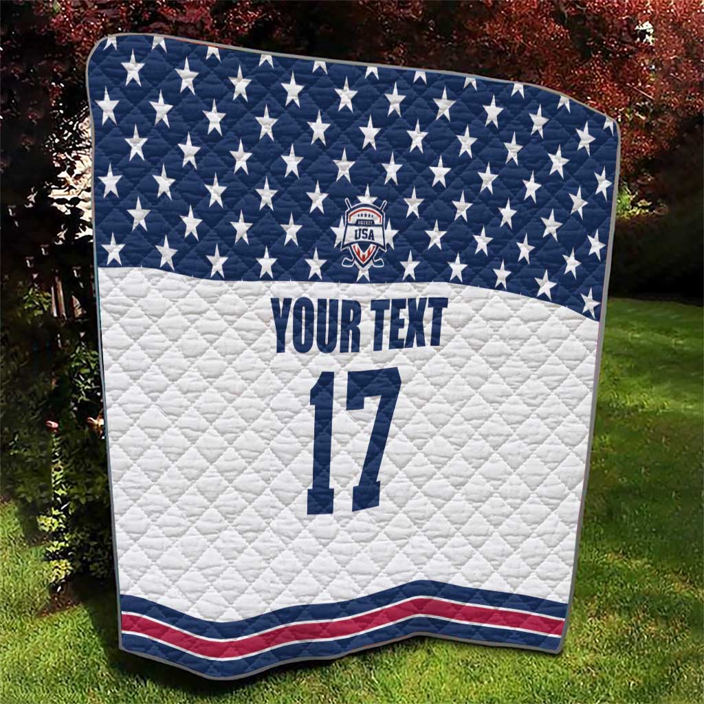 Custom USA Ice Hockey Quilt Sporty Style Go Champions