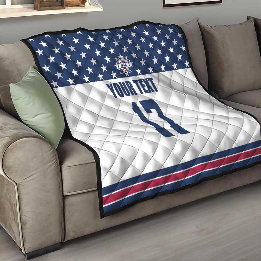 Custom USA Ice Hockey Quilt Sporty Style Go Champions