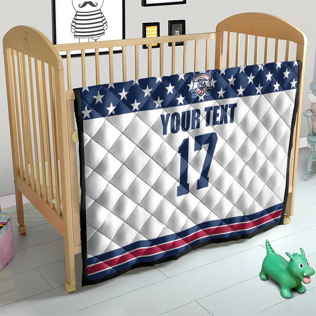 Custom USA Ice Hockey Quilt Sporty Style Go Champions