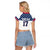 Custom USA Ice Hockey Raglan Cropped T Shirt Sporty Style Go Champions