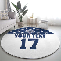 Custom USA Ice Hockey Round Carpet Sporty Style Go Champions