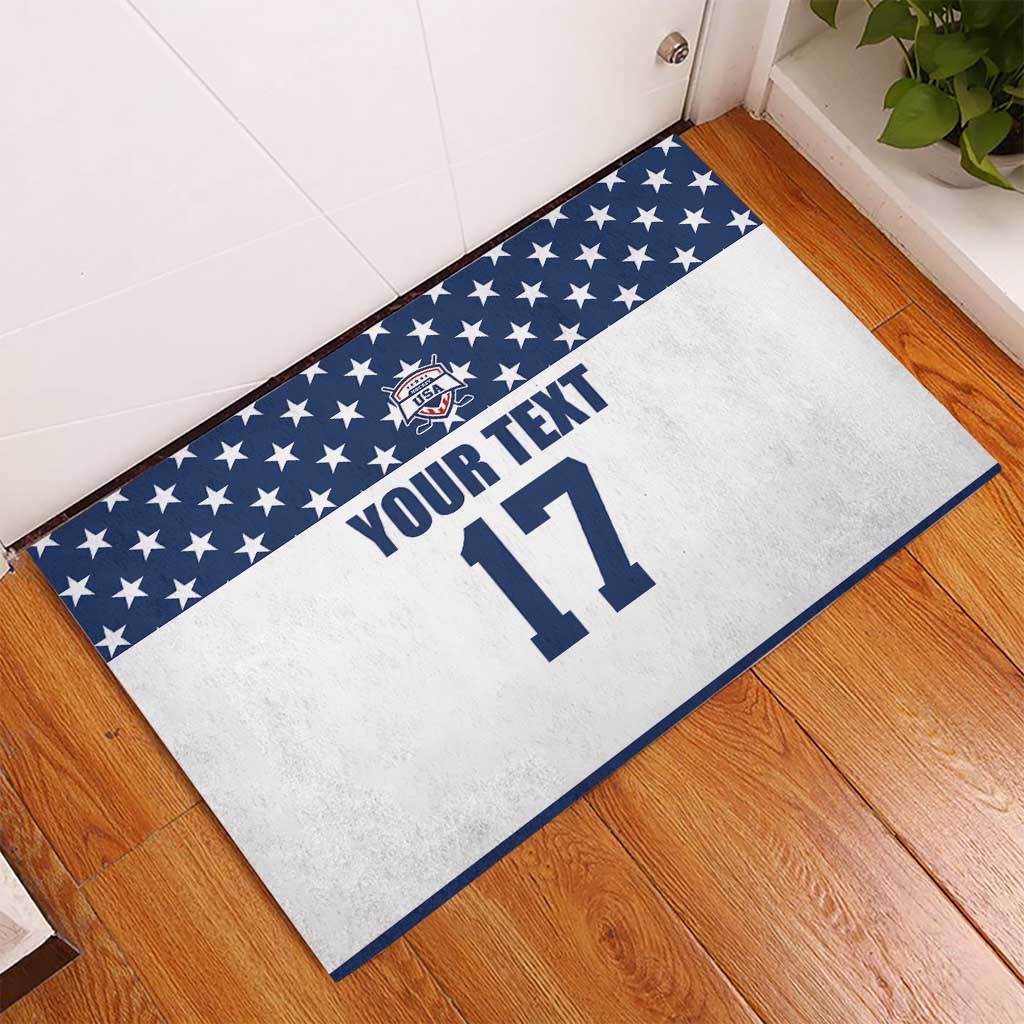 Custom USA Ice Hockey Rubber Doormat Sporty Style Go Champions