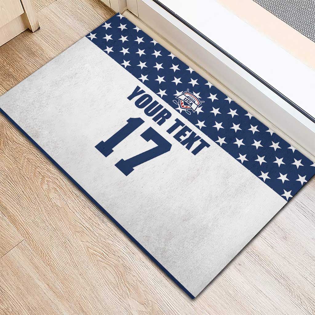 Custom USA Ice Hockey Rubber Doormat Sporty Style Go Champions