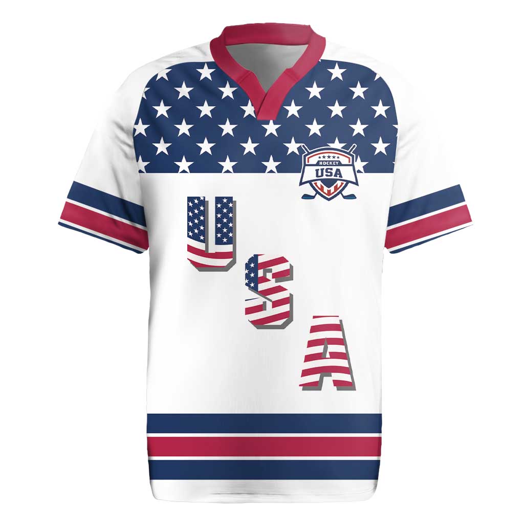 Custom USA Ice Hockey Rugby Jersey Sporty Style Go Champions