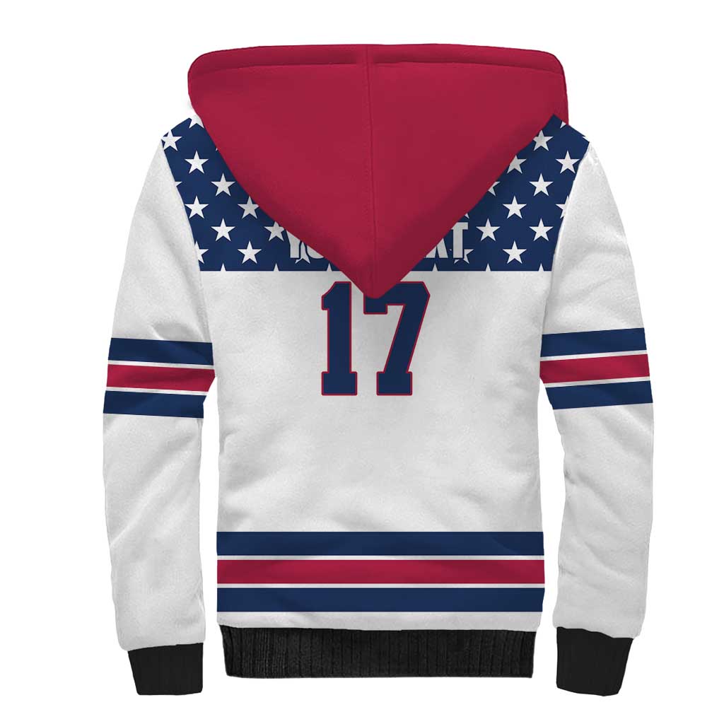 Custom USA Ice Hockey Sherpa Hoodie Sporty Style Go Champions