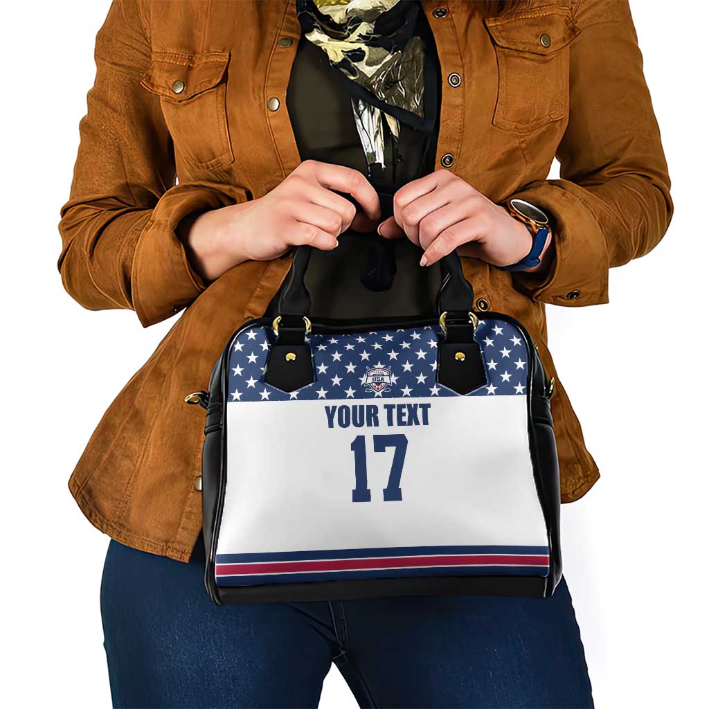 Custom USA Ice Hockey Shoulder Handbag Sporty Style Go Champions