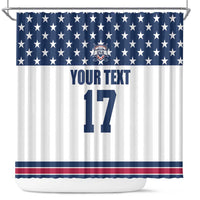 Custom USA Ice Hockey Shower Curtain Sporty Style Go Champions