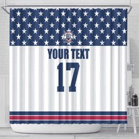 Custom USA Ice Hockey Shower Curtain Sporty Style Go Champions