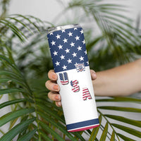 Custom USA Ice Hockey Skinny Tumbler Sporty Style Go Champions