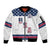 Custom USA Ice Hockey Sleeve Zip Bomber Jacket Sporty Style Go Champions