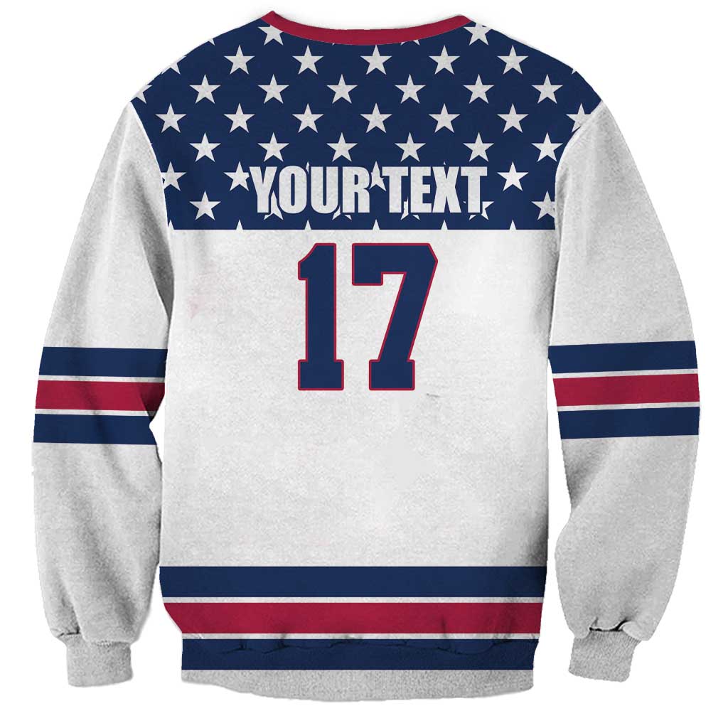 Custom USA Ice Hockey Sweatshirt Sporty Style Go Champions