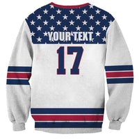 Custom USA Ice Hockey Sweatshirt Sporty Style Go Champions