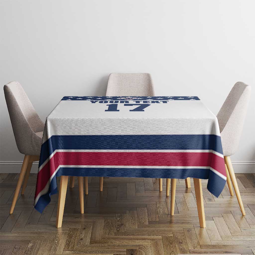 Custom USA Ice Hockey Tablecloth Sporty Style Go Champions
