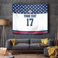 Custom USA Ice Hockey Tapestry Sporty Style Go Champions