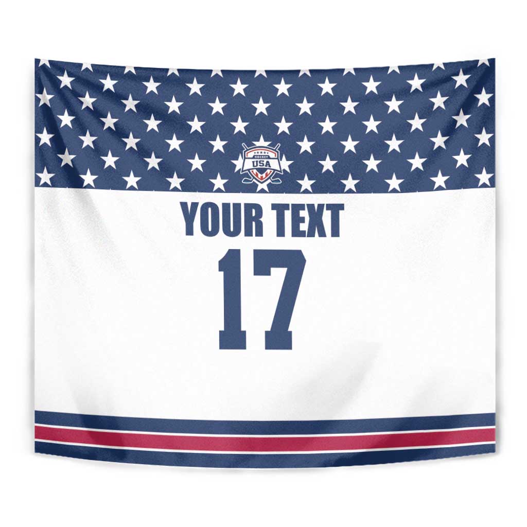 Custom USA Ice Hockey Tapestry Sporty Style Go Champions