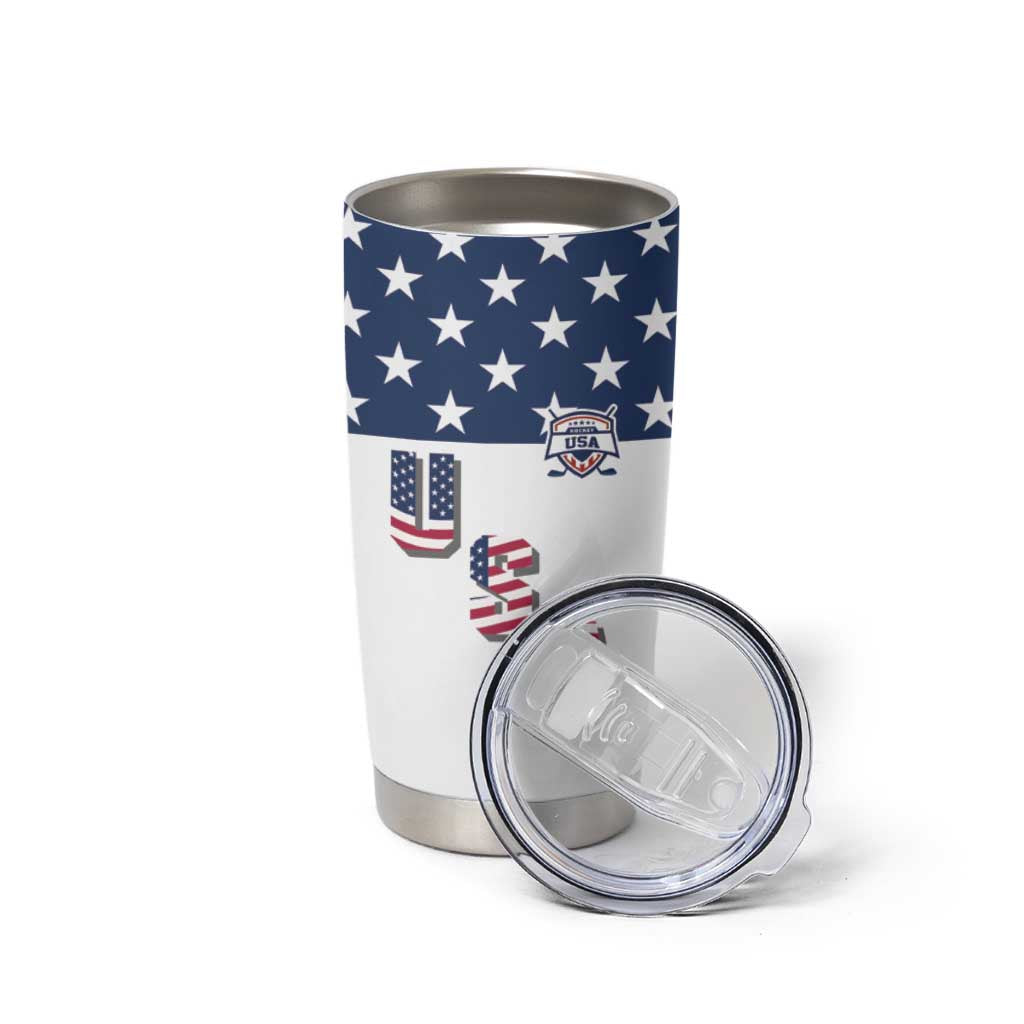 Custom USA Ice Hockey Tumbler Cup Sporty Style Go Champions