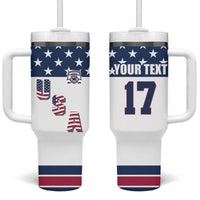 Custom USA Ice Hockey Tumbler With Handle Sporty Style Go Champions