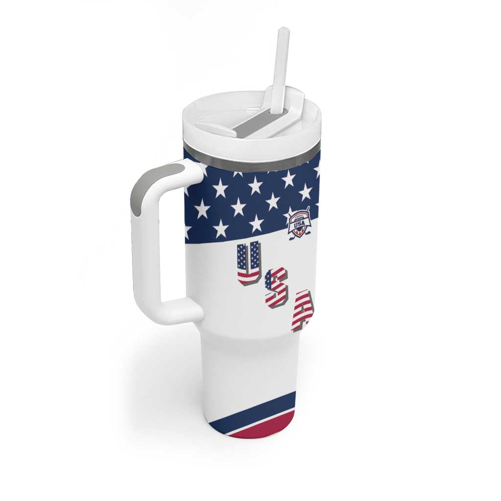 Custom USA Ice Hockey Tumbler With Handle Sporty Style Go Champions