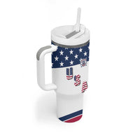 Custom USA Ice Hockey Tumbler With Handle Sporty Style Go Champions