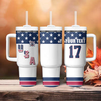 Custom USA Ice Hockey Tumbler With Handle Sporty Style Go Champions