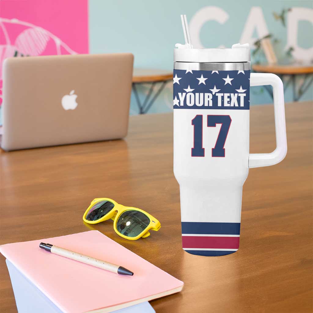 Custom USA Ice Hockey Tumbler With Handle Sporty Style Go Champions