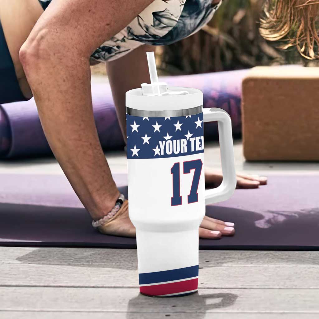 Custom USA Ice Hockey Tumbler With Handle Sporty Style Go Champions