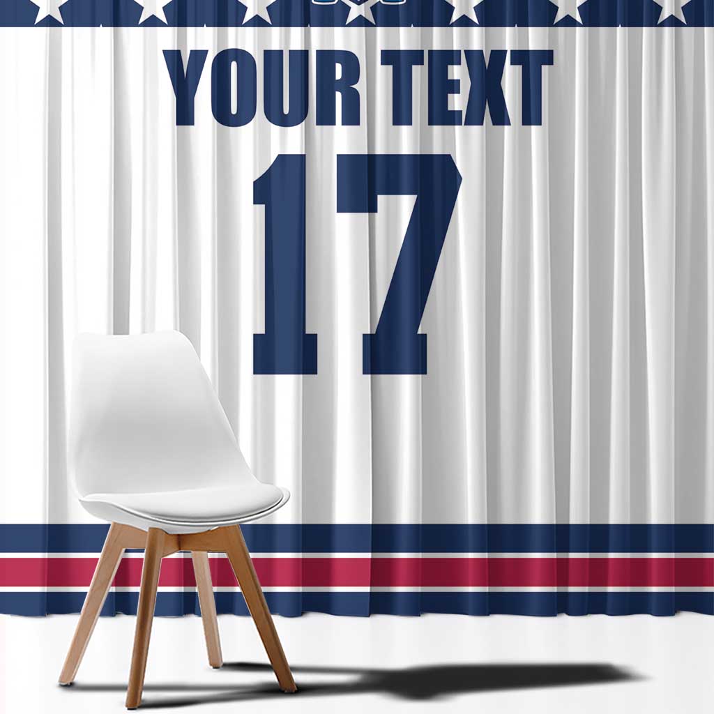 Custom USA Ice Hockey Window Curtain Sporty Style Go Champions