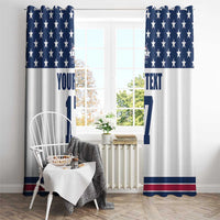 Custom USA Ice Hockey Window Curtain Sporty Style Go Champions