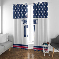 Custom USA Ice Hockey Window Curtain Sporty Style Go Champions