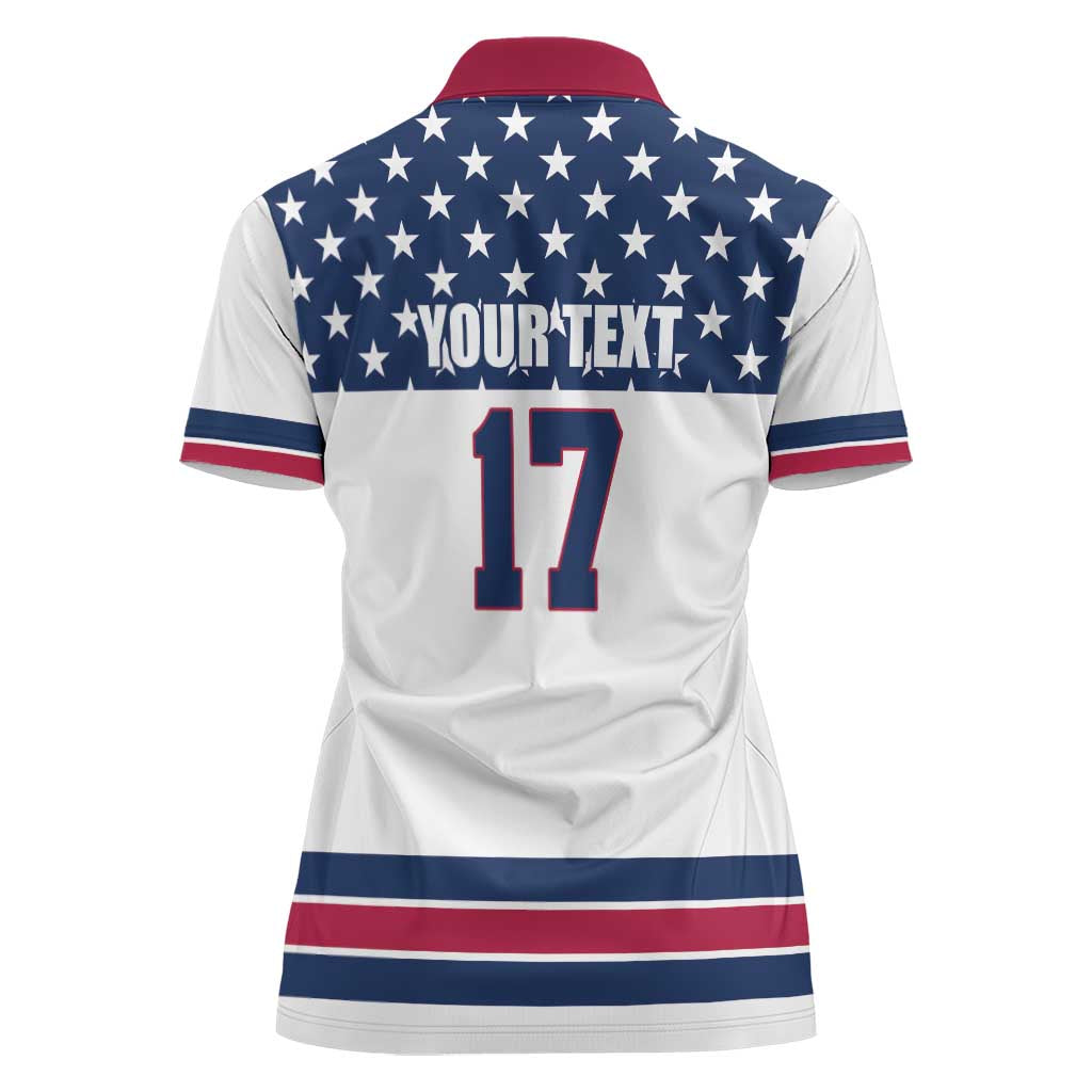 Custom USA Ice Hockey Women Polo Shirt Sporty Style Go Champions