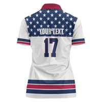 Custom USA Ice Hockey Women Polo Shirt Sporty Style Go Champions