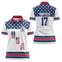 Custom USA Ice Hockey Women Polo Shirt Sporty Style Go Champions