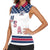 Custom USA Ice Hockey Women Sleeveless Polo Shirt Sporty Style Go Champions
