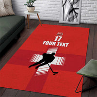 Custom Switzerland Ice Hockey Area Rug La Nati Go Champions