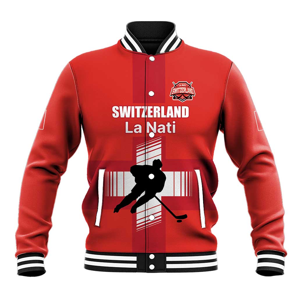 Custom Switzerland Ice Hockey Baseball Jacket La Nati Go Champions