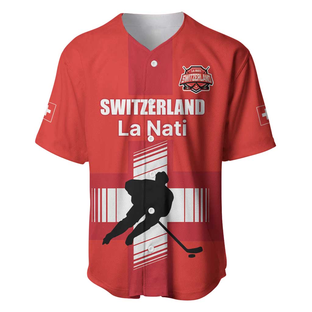 Custom Switzerland Ice Hockey Baseball Jersey La Nati Go Champions
