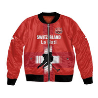Custom Switzerland Ice Hockey Bomber Jacket La Nati Go Champions