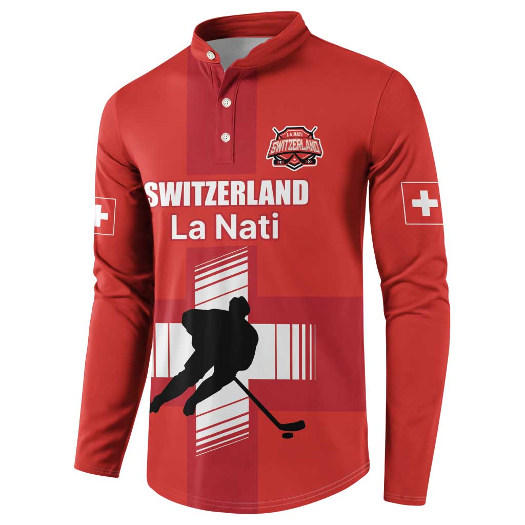 Custom Switzerland Ice Hockey Button Sweatshirt La Nati Go Champions