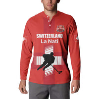 Custom Switzerland Ice Hockey Button Sweatshirt La Nati Go Champions