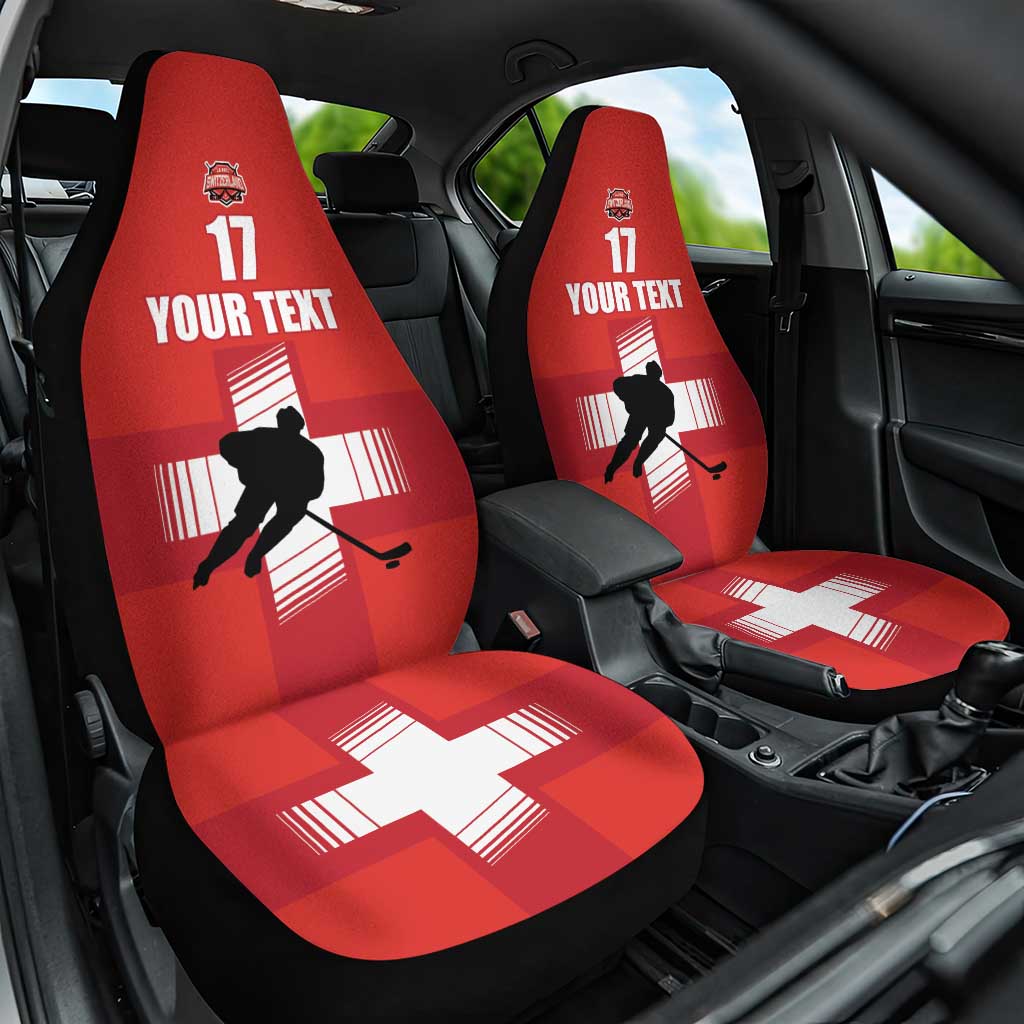 Custom Switzerland Ice Hockey Car Seat Cover La Nati Go Champions