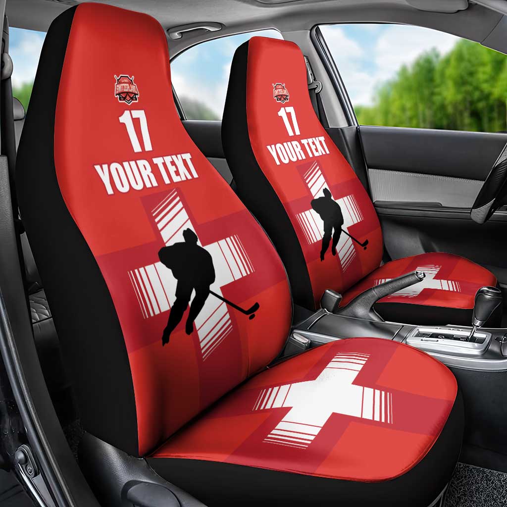 Custom Switzerland Ice Hockey Car Seat Cover La Nati Go Champions