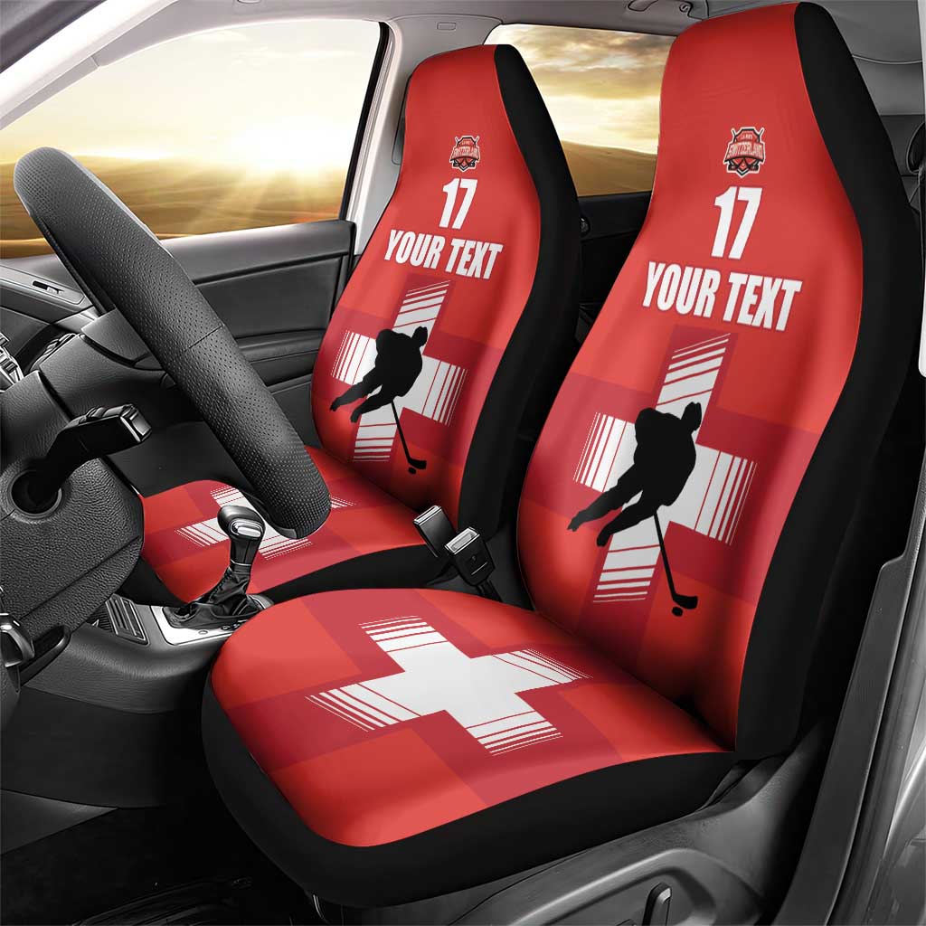 Custom Switzerland Ice Hockey Car Seat Cover La Nati Go Champions