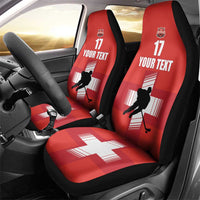 Custom Switzerland Ice Hockey Car Seat Cover La Nati Go Champions