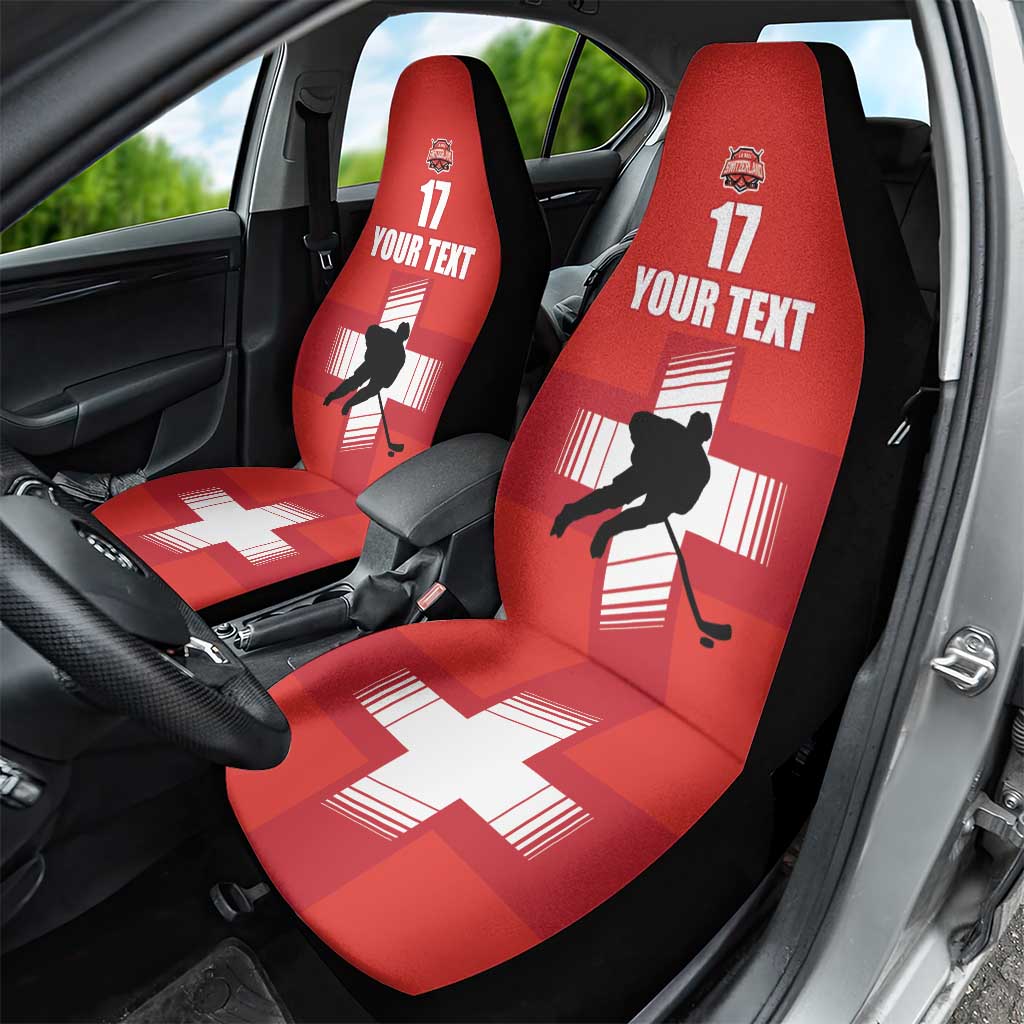 Custom Switzerland Ice Hockey Car Seat Cover La Nati Go Champions