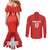 Custom Switzerland Ice Hockey Couples Matching Mermaid Dress and Long Sleeve Button Shirt La Nati Go Champions