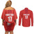 Custom Switzerland Ice Hockey Couples Matching Off Shoulder Short Dress and Long Sleeve Button Shirt La Nati Go Champions