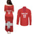 Custom Switzerland Ice Hockey Couples Matching Puletasi and Long Sleeve Button Shirt La Nati Go Champions