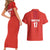 Custom Switzerland Ice Hockey Couples Matching Short Sleeve Bodycon Dress and Hawaiian Shirt La Nati Go Champions