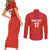 Custom Switzerland Ice Hockey Couples Matching Short Sleeve Bodycon Dress and Long Sleeve Button Shirt La Nati Go Champions